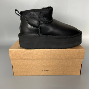 Ugg Classic Ultra Mini Platform XL Black Leather БРАК 366