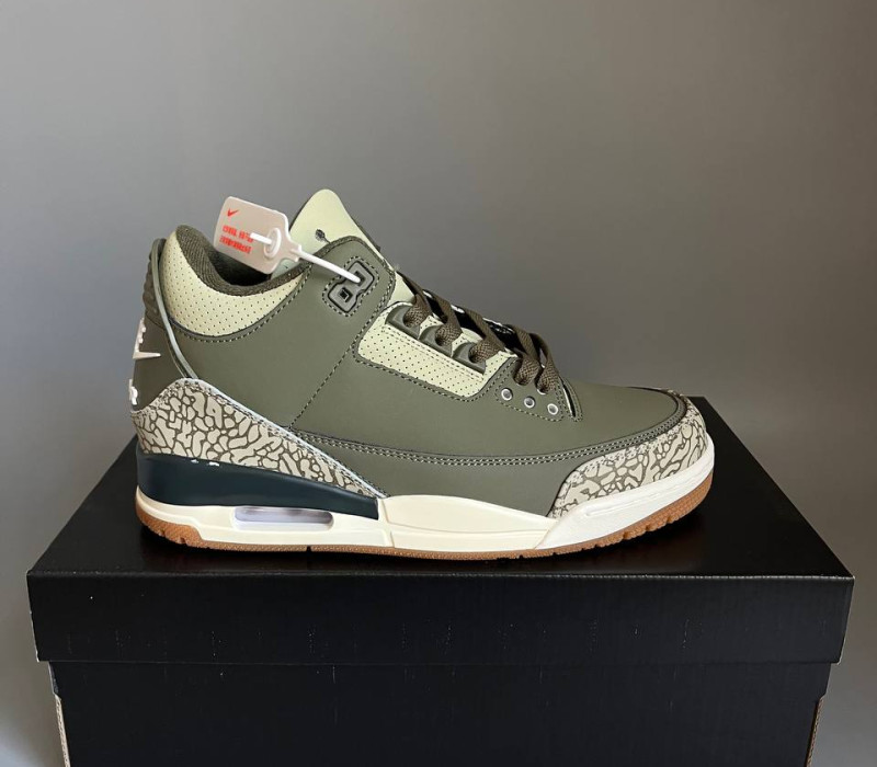 Nike Air Jordan 3 Retro Medium Olive БРАК 746