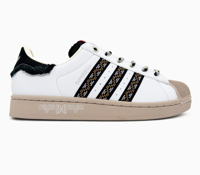 Adidas Superstar II Fringe White/Beige/Black