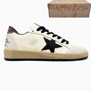 Golden Goose Ball Star White Nappa Black Star 