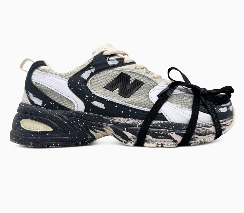 New Balance 530 Custom White/Black/Beige
