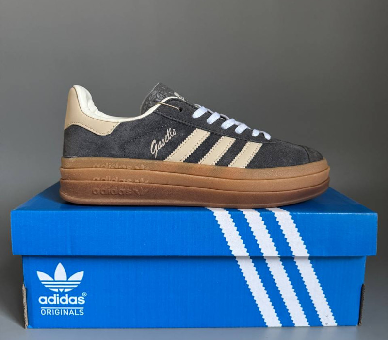 Adidas Gazelle Bold Beige/White/Gum БРАК 463