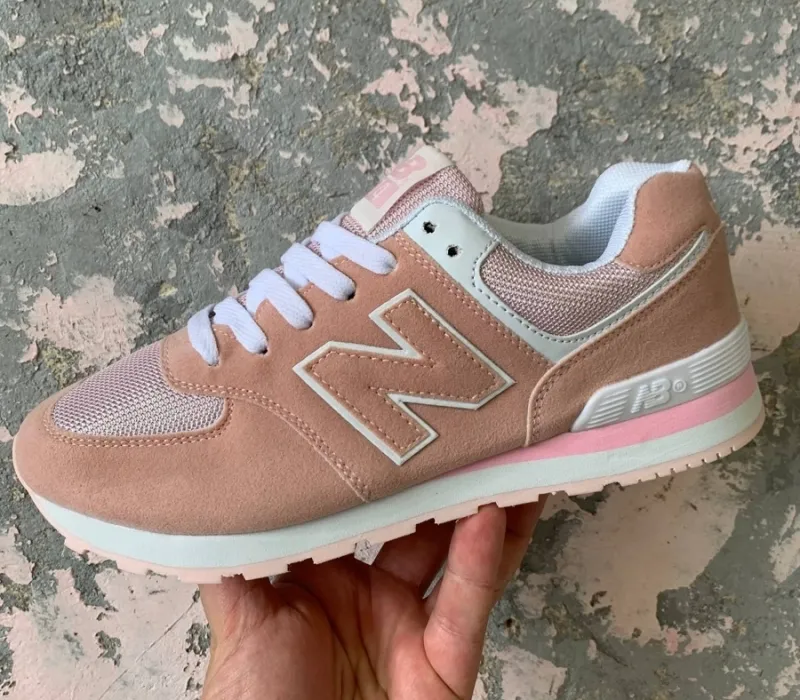 New Balance 574 White/Coral (M)
