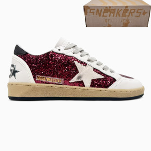 Golden Goose Ball Star Bordeaux Glitter 