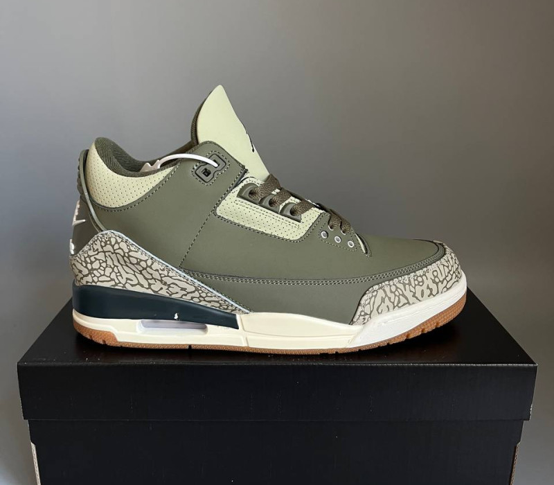 Nike Air Jordan 3 Retro Medium Olive БРАК 744
