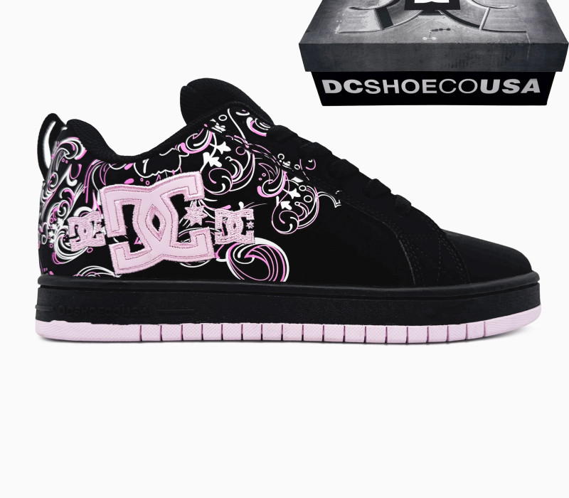DC Shoes Court Graffik Black/Pink Sabbath
