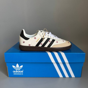 Adidas Samba OG Black/White Painted БРАК 1153
