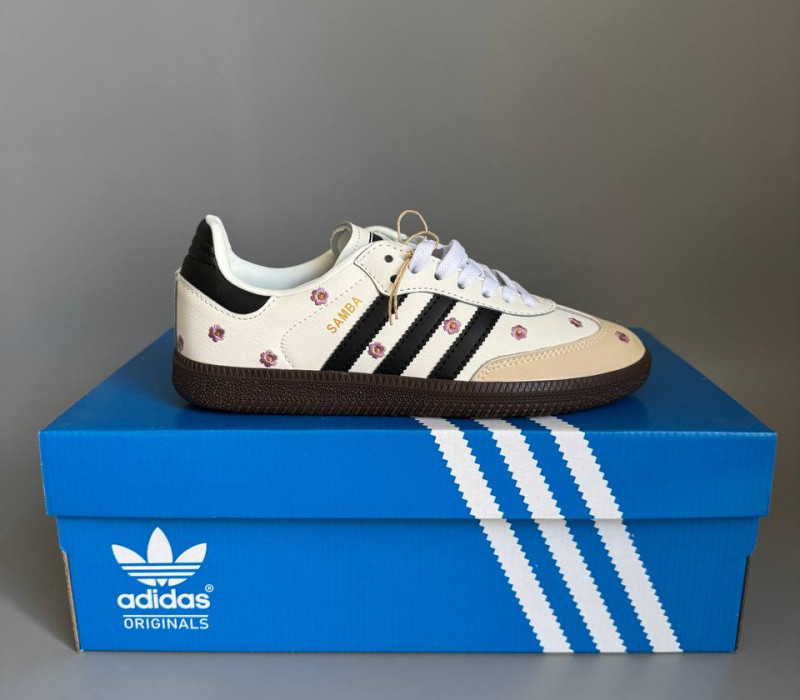 Adidas Samba OG Black/White Painted БРАК 1153