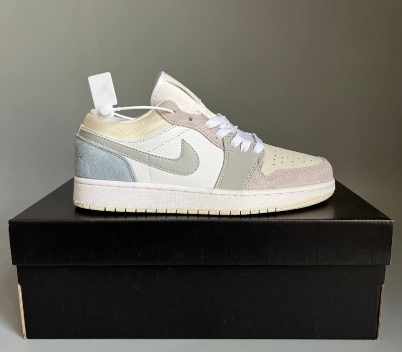 Nike Air Jordan 1 Low Grey/White/Blue БРАК 973