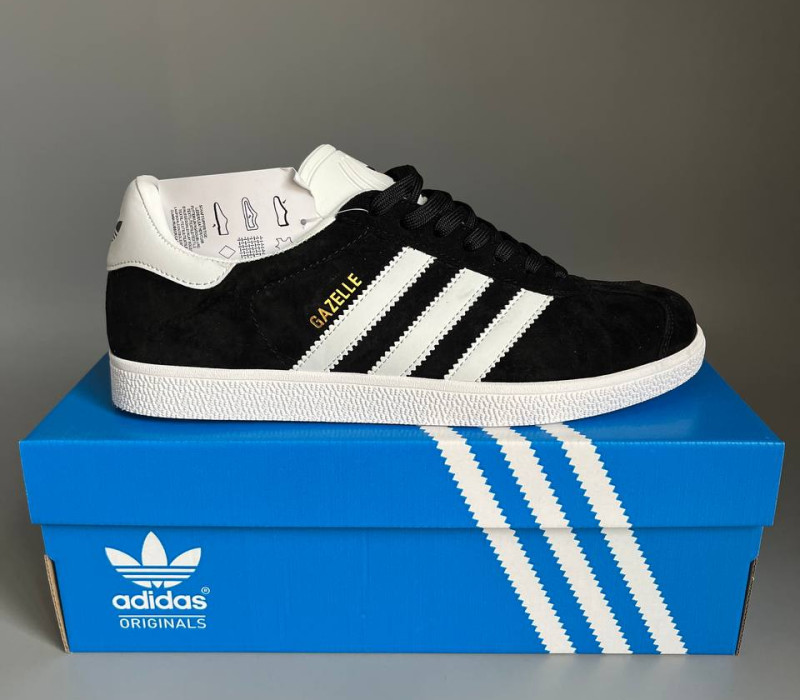 Adidas Gazelle Black/White БРАК 980