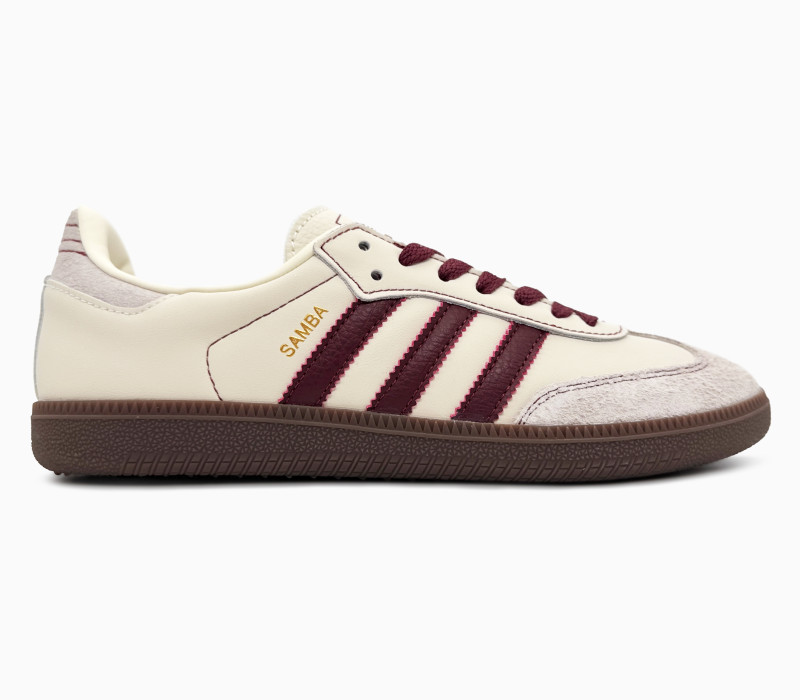 Adidas Samba OG Wonder White/Maroon